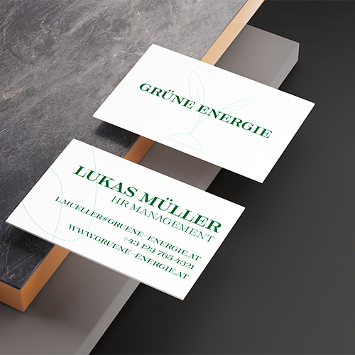 Visitenkarten Design mit persönlichem Charakter