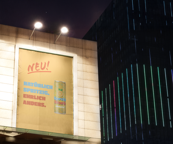 Außenwerbung und Plakatgestaltung für ein Unternehmen